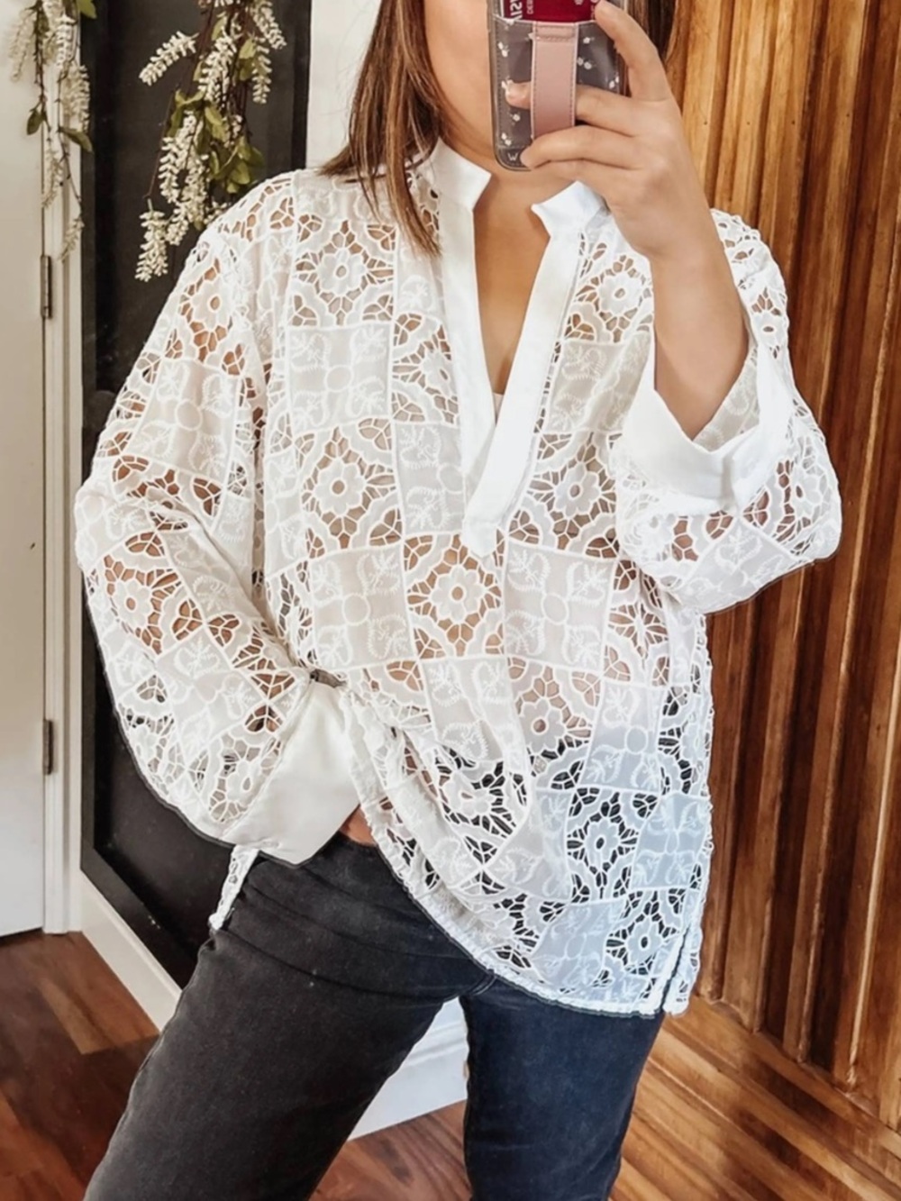 Zara White Crochet Tunic Cover-Up